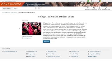 Gale In Context: Opposing Viewpoints - Topic Pages