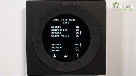 Genvex Combi 185 Controller - 6 Info Menu