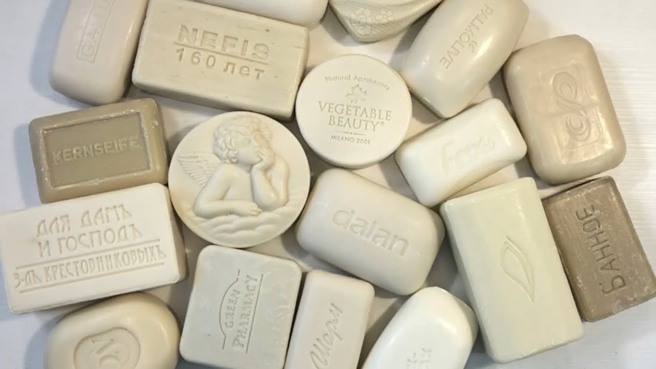 Cutting dry white soap asmr / Только белое мыло асмр