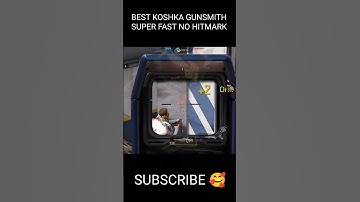 BEST KOSHKA GUNSMITH SUPER FAST NO HITMARK #codm #callofdutymobile #codmobile #snd