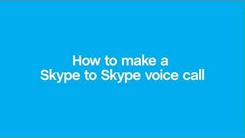 How to make a Skype to Skype voice call - Windows
