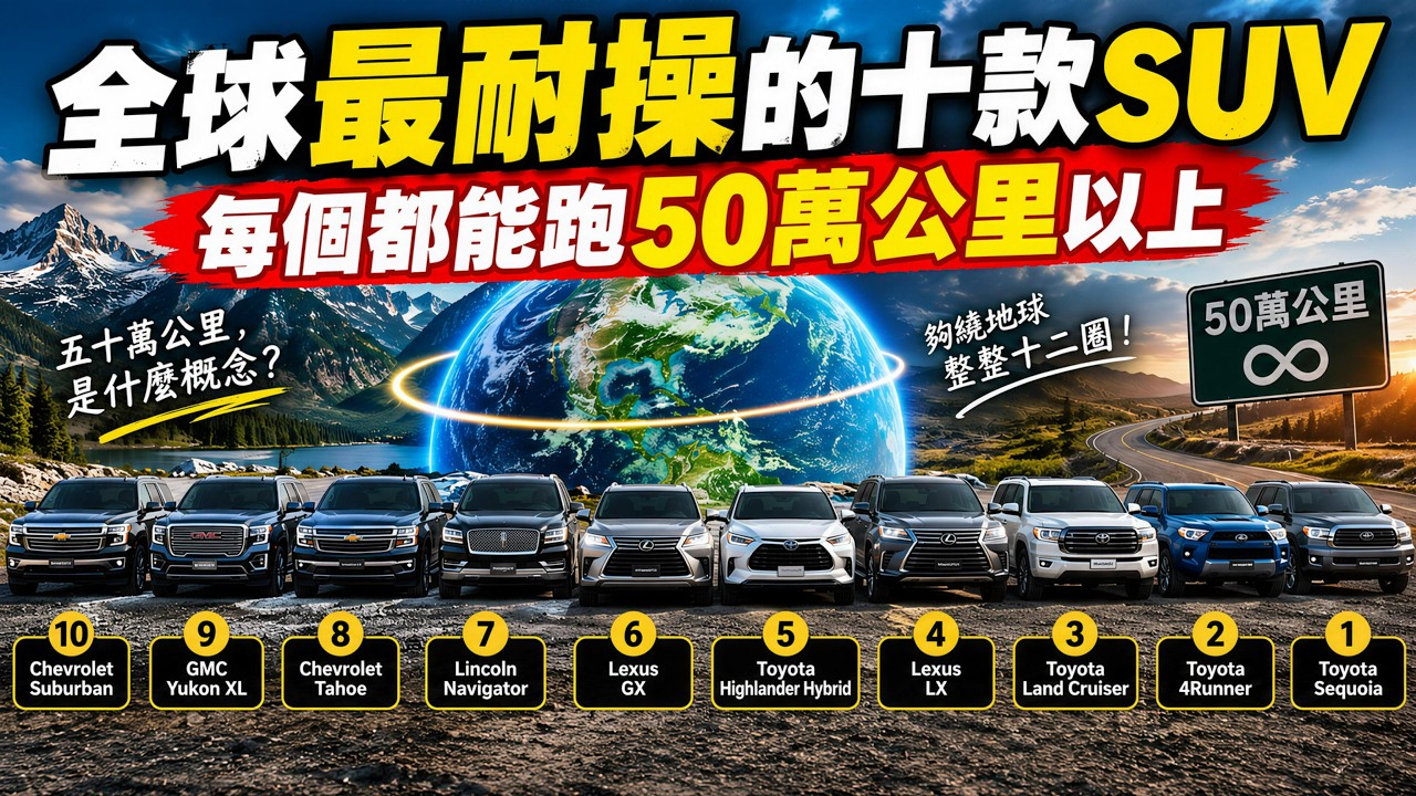 全球最耐操的十款suv,每個都能跑50萬公里以上。|世界印象 #世界之最 #出類拔萃 #腦洞大開 #top10 #汽車 #耐用