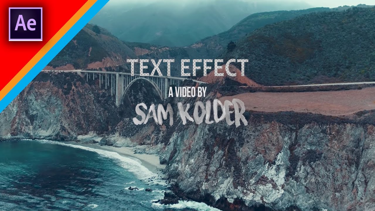 TUTORIAL EFFECT TEXT SAM KOLDER | AFTER EFFECT | Sam Kolder Inspired