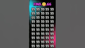 find 66 👈🧠🤔 #quiz #iqtest #puzzle #challenge #fun #find #ढूंढो #gkquiz #shortvideo #maths