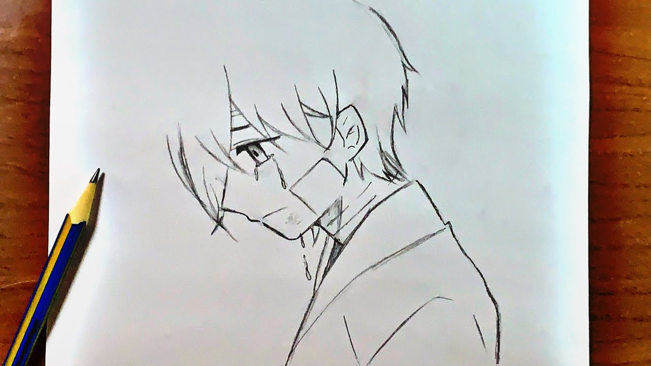 How to draw sad anime boy YouTube channel  Khalid Drawings drawingsketch  draweyes drawart drawingpencil drawingmanga  Instagram