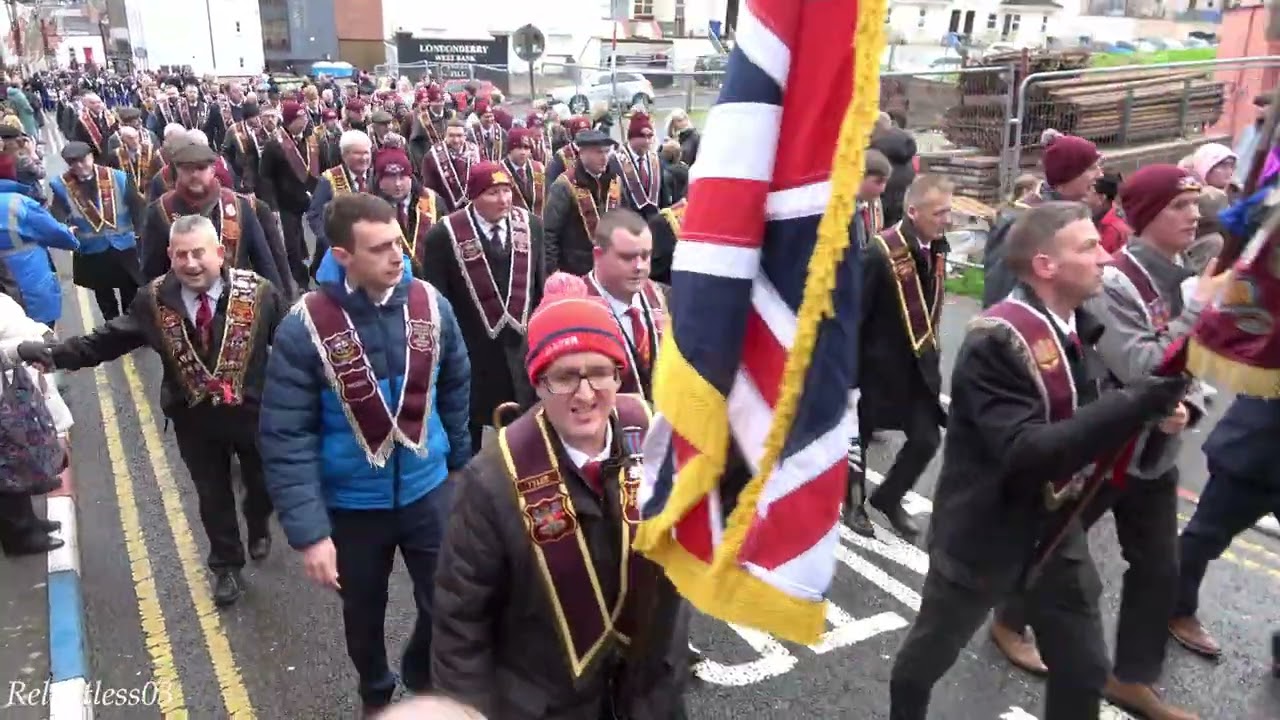 Castlederg Young Loyalists (No.1) @ ABOD "Shutting The Gates Parade" 06/12/25 (4K)