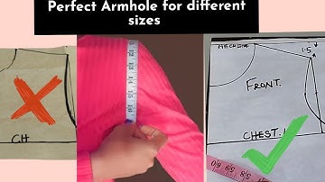 How to draft and cut perfect Armhole for different sizes using standard measurements#armholedrafting