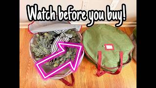 Oxford Christmas Wreath Storage Container 24 Inch - Wreath Bag Review- Watch BEFORE you buy!