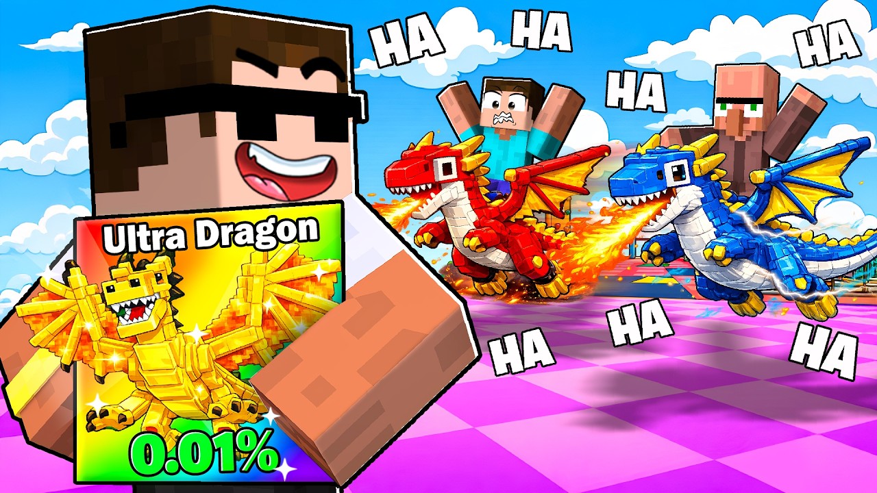 I Pretended To Be a Noob then Used Secret Dragon in Roblox..
