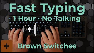 Fast Typing Keyboard ASMR (Brown Switches · No Talking) | With 2 Hz Binaural Beats