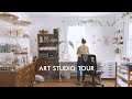 Art studio tour  creative workspace tour