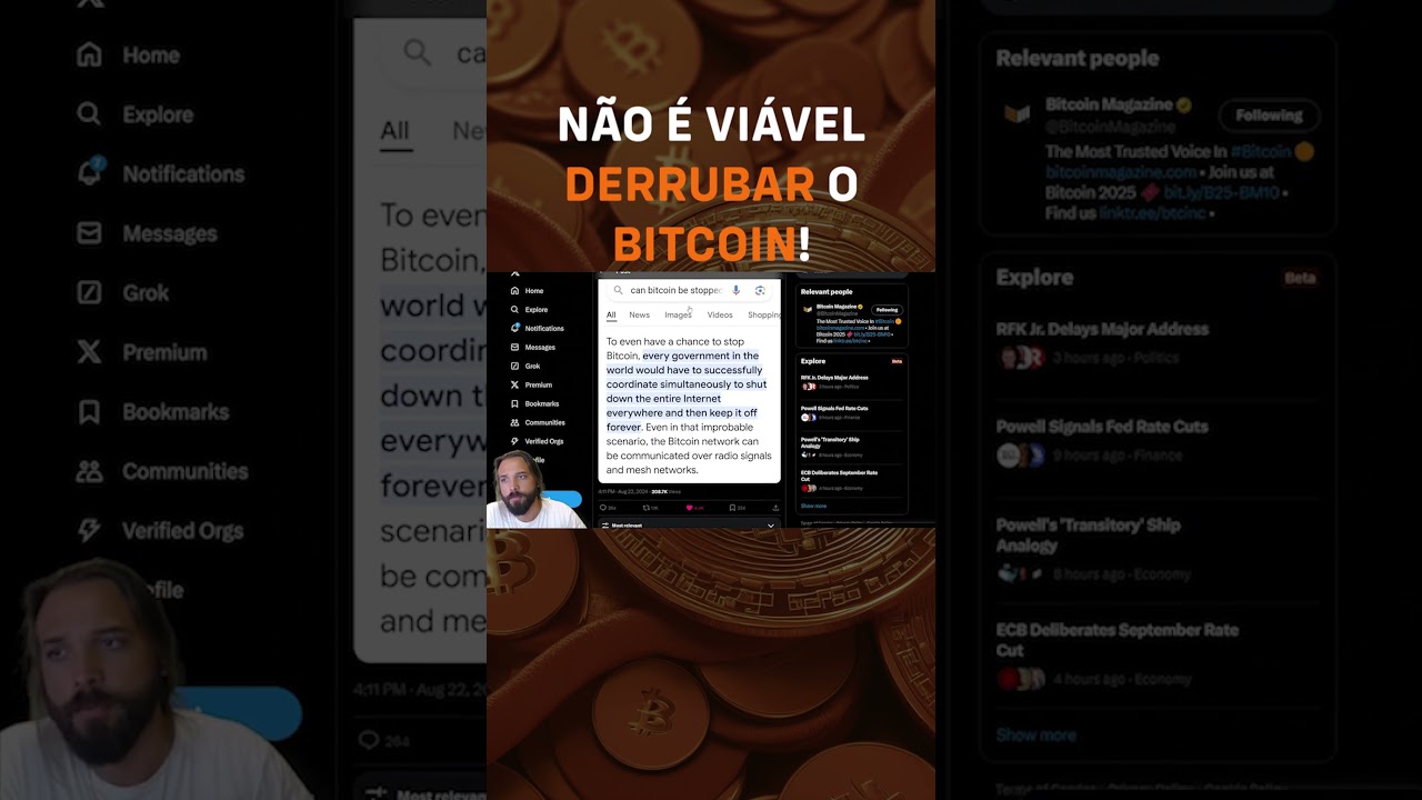 NÃO É VIÁVEL DERRUBAR O BITCOIN!