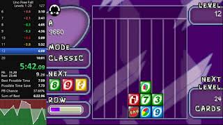 Uno Free Fall GBA Levels 1-20 in 9:49.067