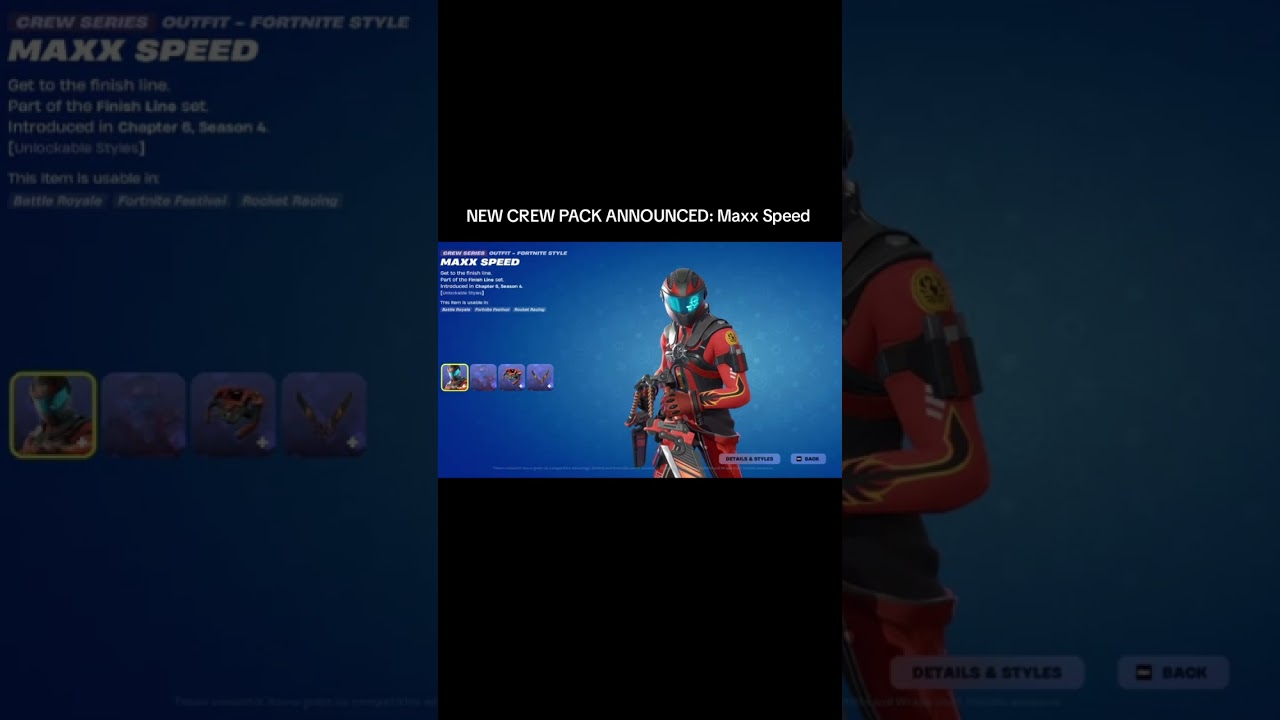 NEW CREW PACK ANNOUNCED: Maxx Speed 