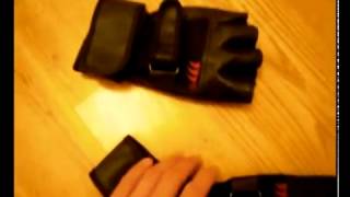 Anti-Slip Half-Finger кожаные перчатки - красный +(Купить можно в магазине http://Vcum.ru/category-44.html за 349 руб. Anti-Slip Half-Finger кожаные перчатки - красный + черный (размер..., 2012-04-21T11:50:42.000Z)