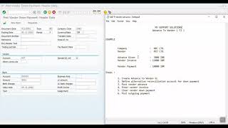 SAP FI | SAP Advance Payment To Vendor  | SAP Vendor Advance Payment Process | F-48 T code In SAP screenshot 4