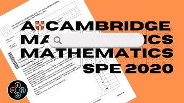 A Level Pure Mathematics 2020 Specimen Paper 3 9709/3