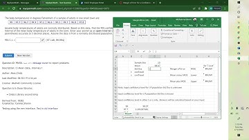 MTH128 Chapter 8 conf interval given data