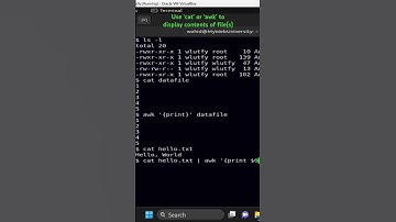 Use ‘cat’ or ‘awk’ to display contents of file(s)