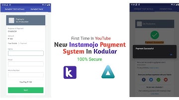 New Instamojo payment system in kodular, all inventory etc. fully secure and first time in YouTube