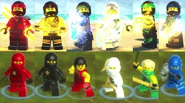 The LEGO Ninjago Movie Video Game vs LEGO Ninjago: Shadow of Ronin - All Main Ninjago Characters