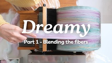 ☁️ DREAMY ☁️ Part 1 - Handcarded Art Batt for Spinning Yarn - Blending Fibers - Make Yarn - ASMR