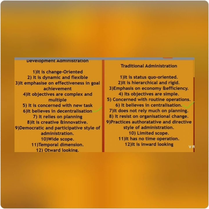Difference between Development administration &Traditional ...