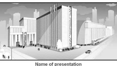 City Architecture PowerPoint Template by PoweredTemplate.com