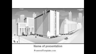 City Architecture PowerPoint Template by PoweredTemplate.com