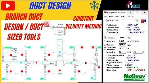 BRANCH DUCT DESIGN I CONSTANT VELOCITY METHOD I BRANCH DUCT DESIGN KAISE KAREN I