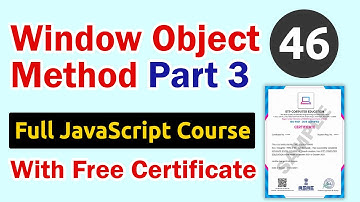 Window Object Method in JavaScript Part 3