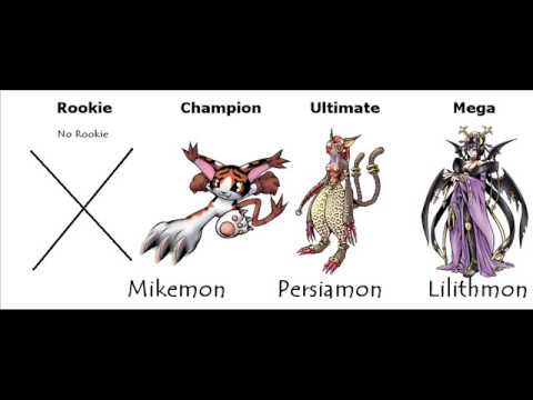 Lilithmon, Patamon, Digivolution, Gatomon, digimon Masters