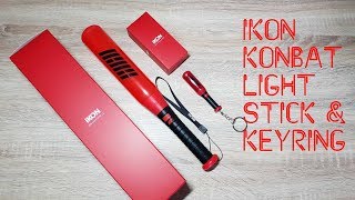 IKON (Konbat) Official Light Stick & Keyring Unboxing