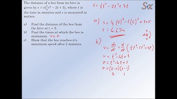 Solve4x Tutorials - Kinematics and Calculus - Part 5 - Practice Question