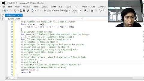 Pemrograman C++ (Mengurutkan Array) - Modul 8-1