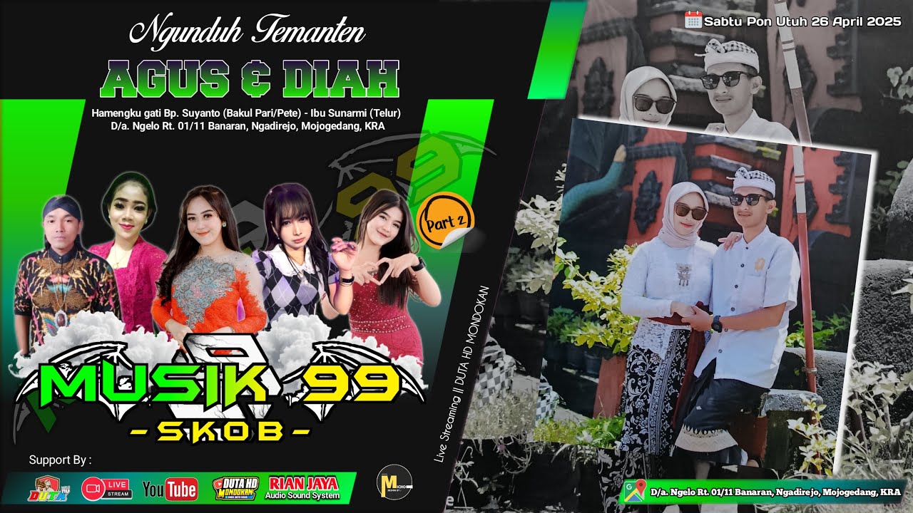 Live MUSIK 99 SKOB//RIAN JAYA AUDIO//DUTA HD MONDOKAN Ngelo Banaran Mojogedang Kra 26 April 2025