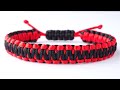 DIY Macrame Style Bracelet-King Cobra Weave 2 Color-Square Sliding Knot-CBYS Paracord Tutorial