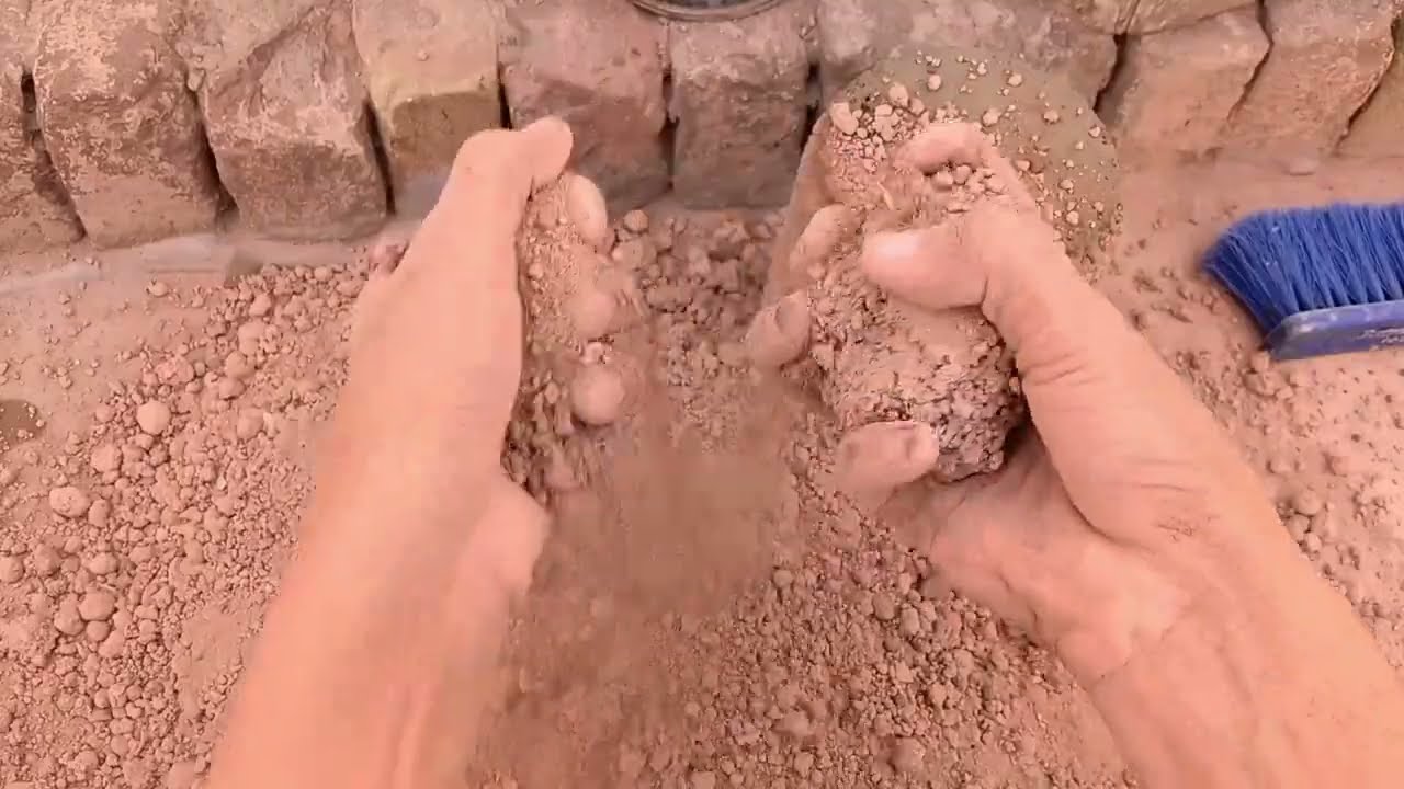 Red concrete dry crumbling dirty texture 