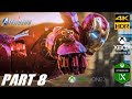 Marvel's Avengers Part 8 Iron Man 4K HDR 60FPS Xbox One X - Xbox Series X UHD Gameplay No Commentary