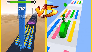 Layers Roll Vs Stack Colors : Gameplay Walkthrough Part 3 - Level 1-9999 All Level (iOS, Android)
