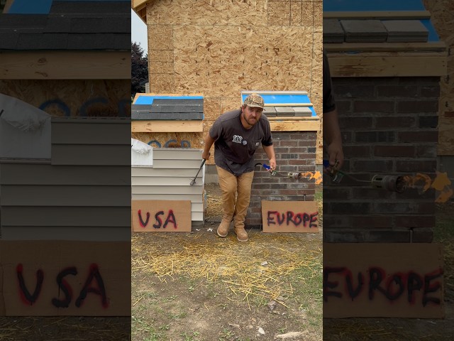 American vs. European home building 🏠 learn how we build so differently! #building #learn #USA #UK Video Thumbnail