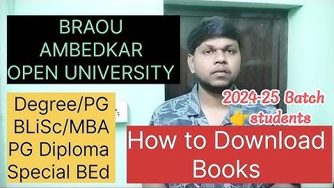 How to Download Textbooks in DR BR Ambedkar Open University@StudentUpdates247