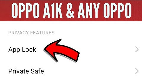Oppo A1K App Lock Setting || How to Set App Lock in OPPO Phone 2023