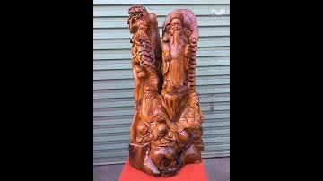 TƯỢNG PHÚC LỘC THỌ GỖ HƯƠNG TA ĐỤC KĨ SẮC NÉT- XƯỞNG TƯỢNG GỖ-ZALO/CALL:0868688137