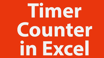 How to Create Timer-Counter Using Excel VBA