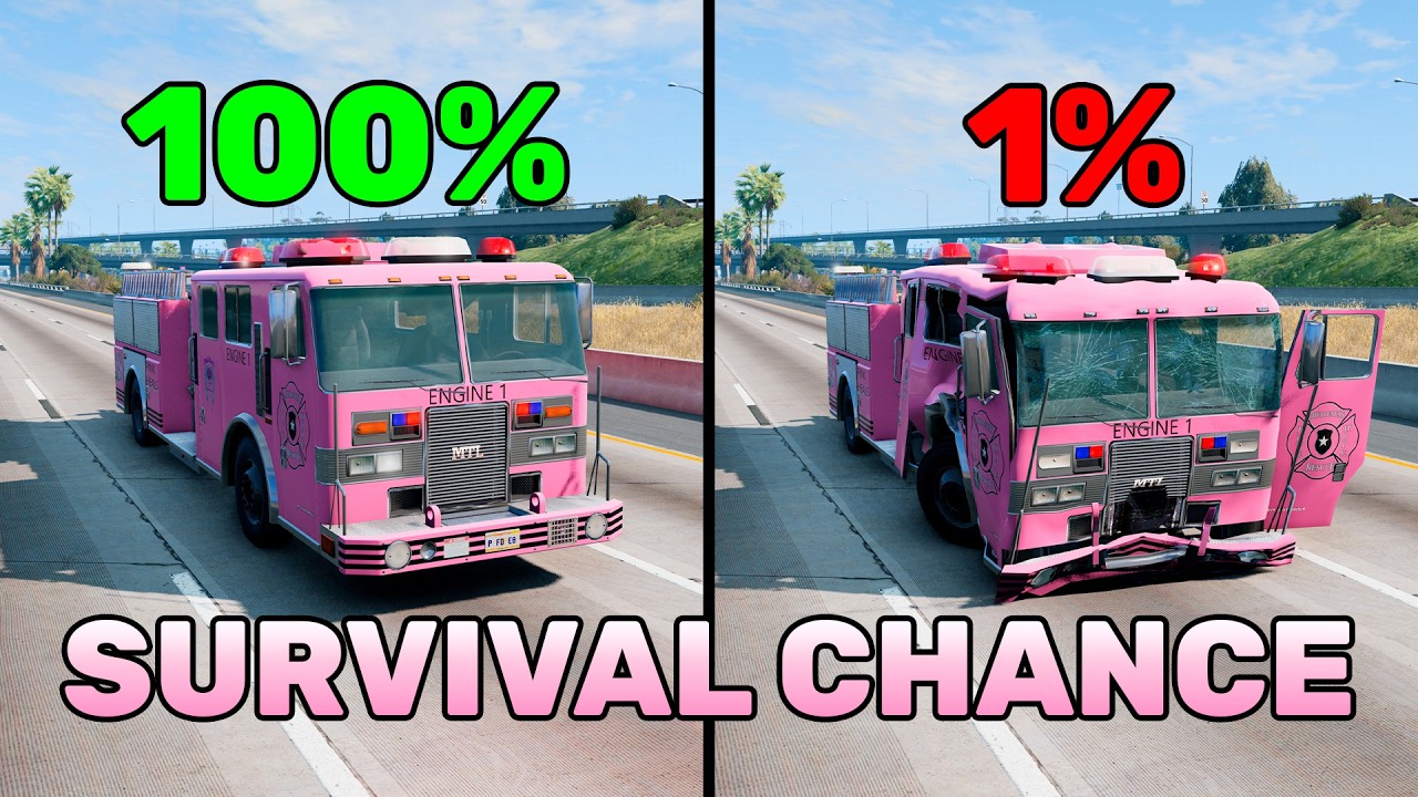 BeamNG.drive Realistic Crashes #30 | Epic Survival Chance Test