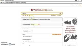 Factorization using wolfram alpha screenshot 5