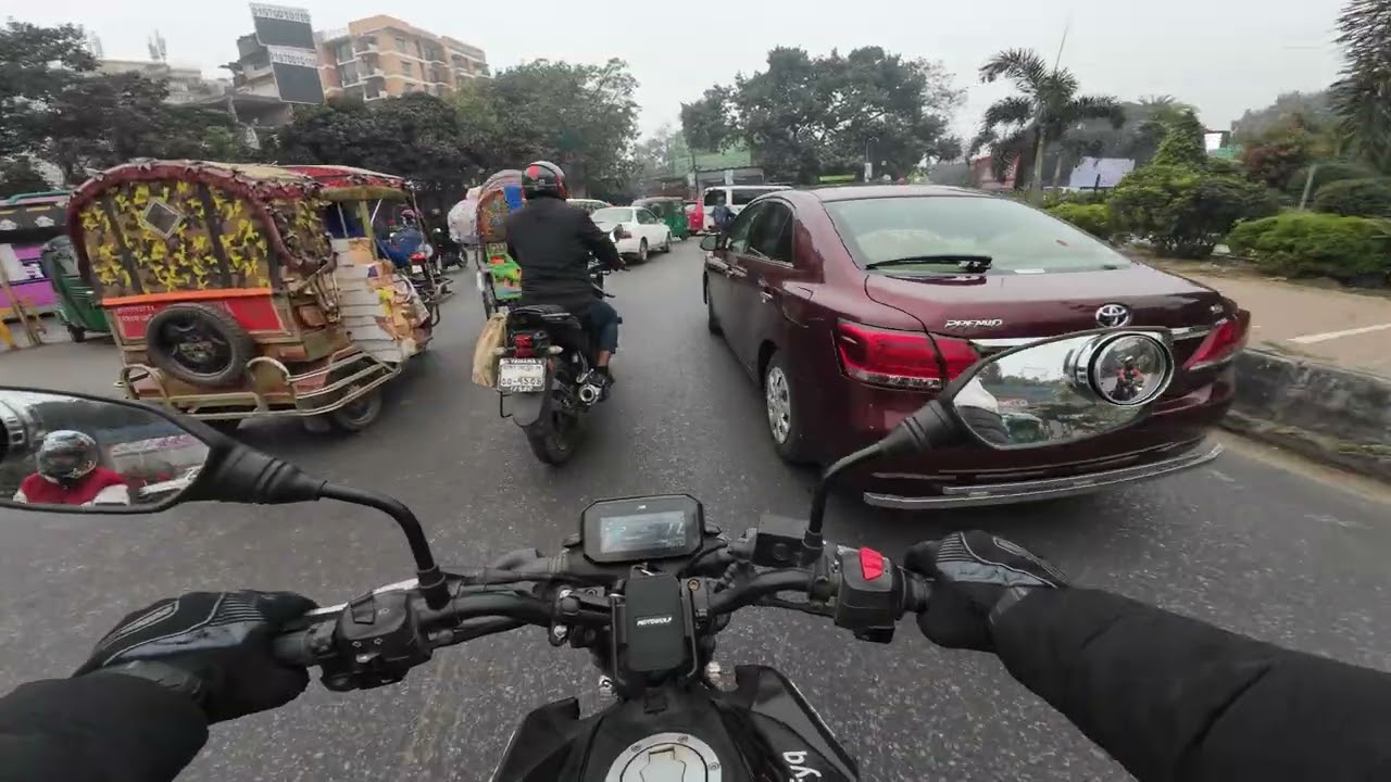 Riding Motorbike in Gloomy Weather | ASMR | No Commentary | ShafiqGoesOut