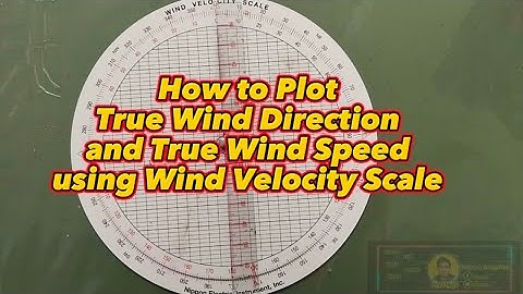 How to Plot True Wind Direction and True Wind Speed | Using Wind Velocity Scale