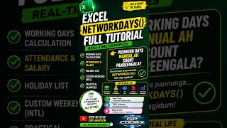 Excel NETWORKDAYS Function in Tamil-Working Days & Salary Calculation |Real-Time Examples Part12-12